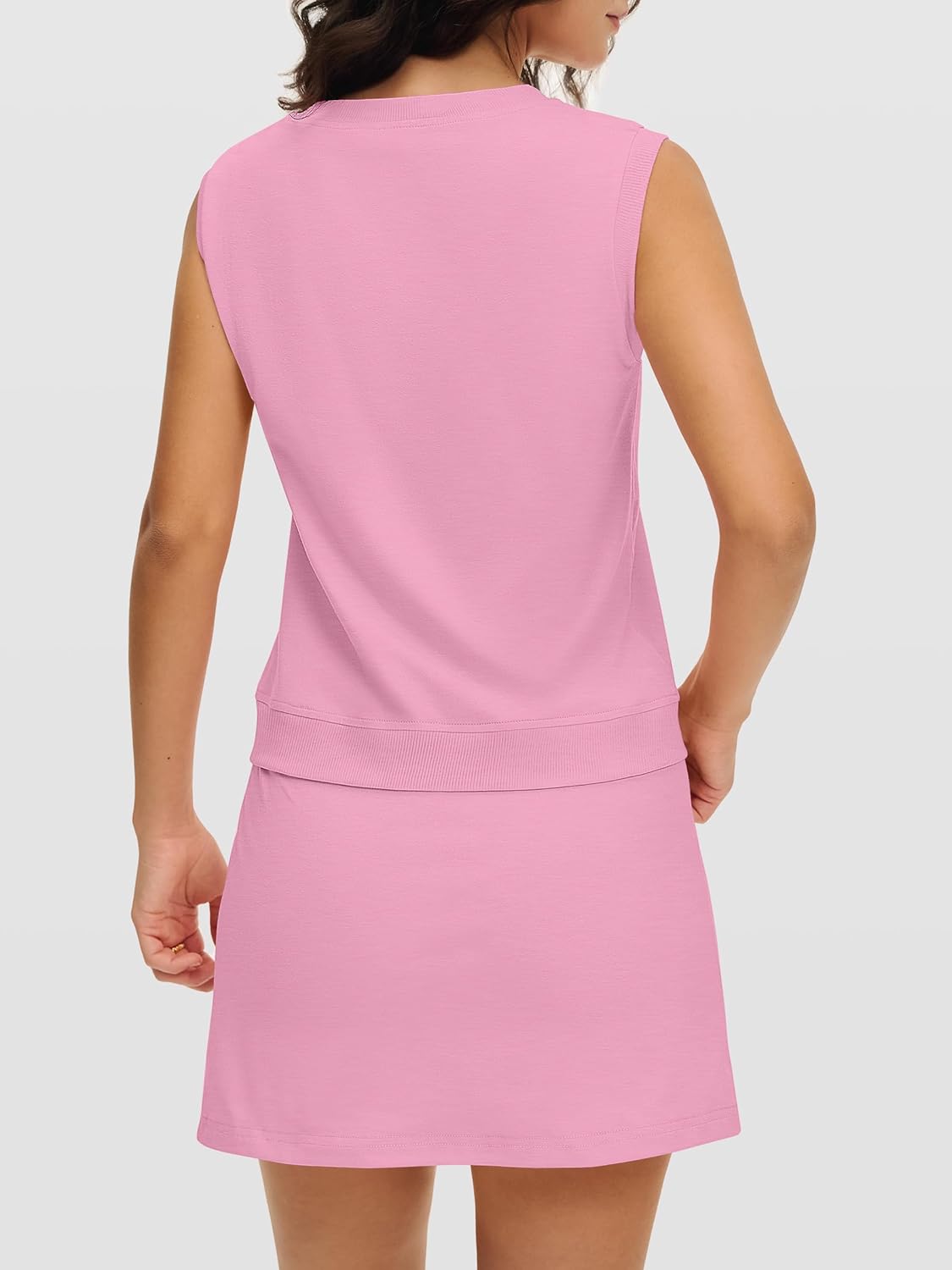 ANRABESS Women Two Piece Skirt Sets Summer Outfits Athletic Workout Tennis Lined Skort Short Set Travel Vacation Clothes - Image 5