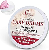 Vista 11 de Cakebon Tablas para tartas – Tambores resistentes de 1/2 pulgada de grosor – Bordes rectos profesionales lisos de 10 pulgadas, color plateado