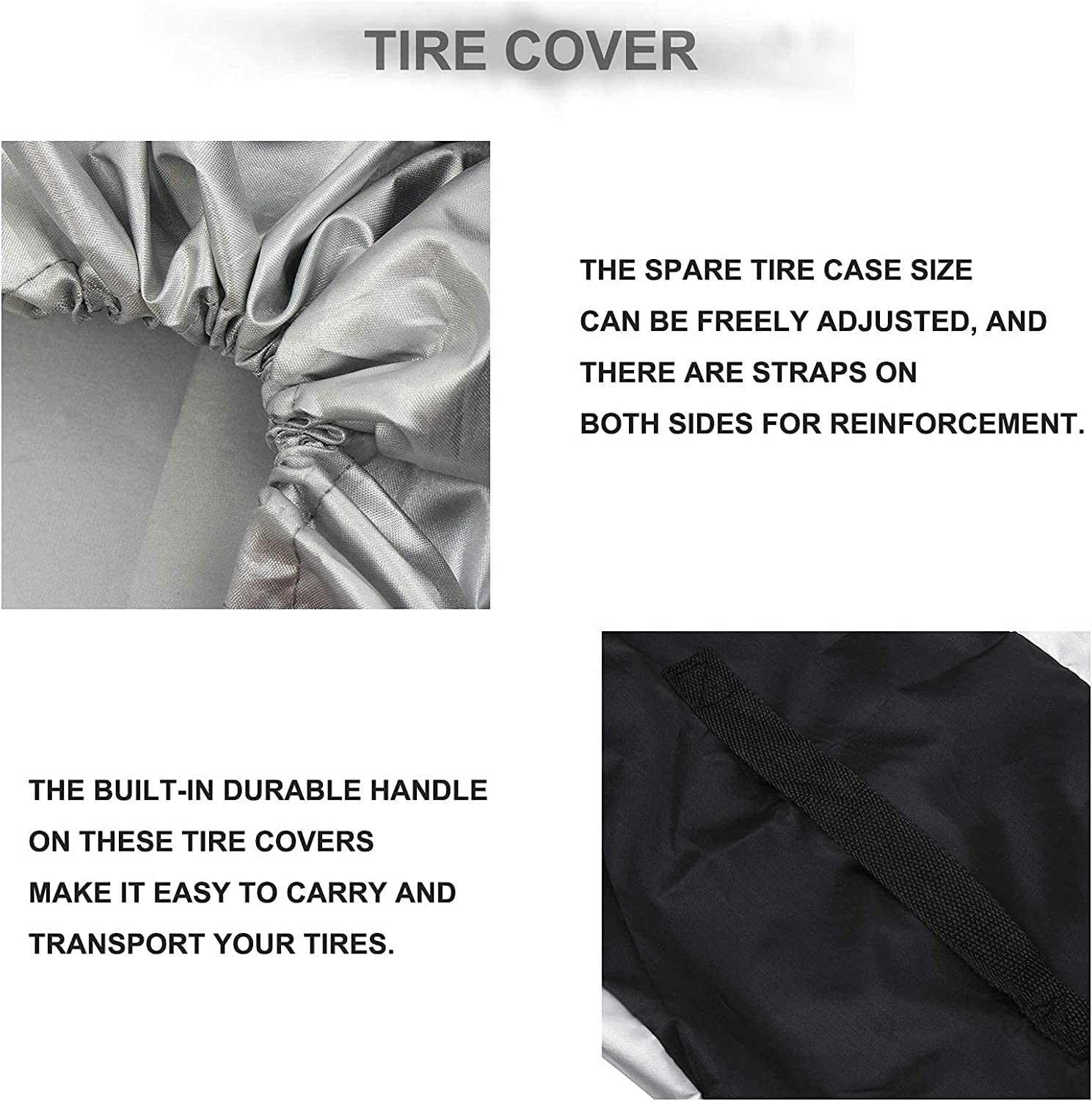 Lot De 4 Housses De Pneus Voiture - Protection Anti-UV Et Intempéries - Taille Universelle 13-20 Pouces