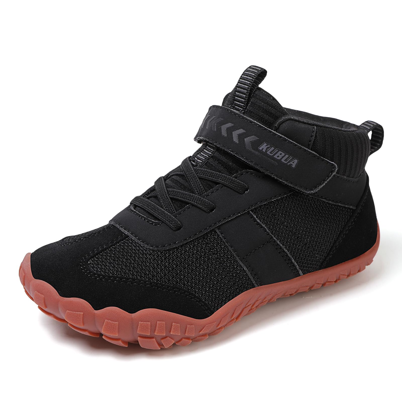 KUBUA Kids High Top Barefoot Shoes Boys Girls Minimalist Zero Drop Sneakers