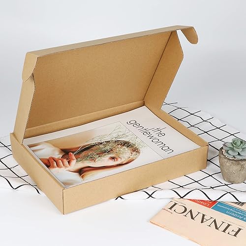 Miniatura 3 de PHAREGE Cajas de envío de 11 x 8 x 2 pulgadas a granel, paquete de 25 cajas de envío marrones, con bloqueo de pestaña para embalaje de pequeñas