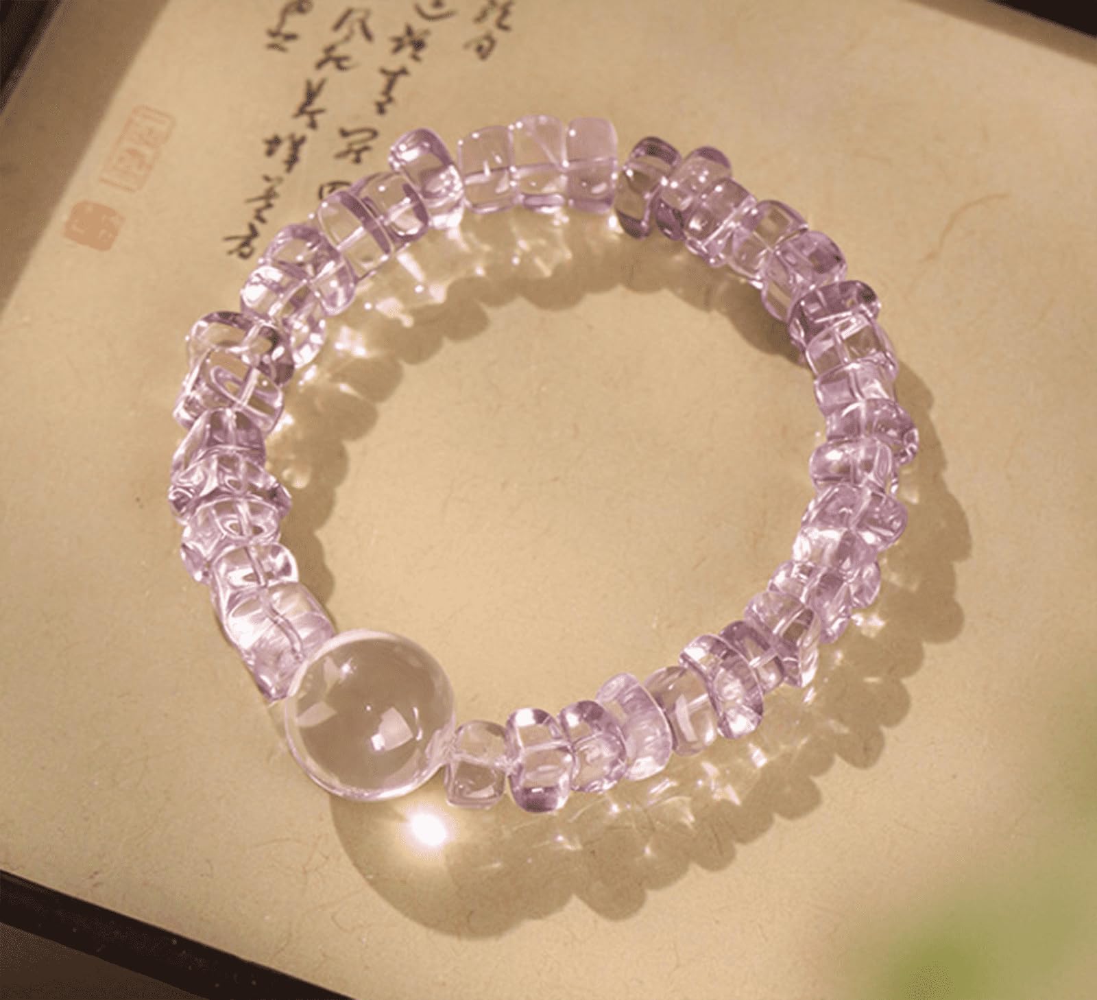 Bracciale Elastico Irregolare in Ametista Naturale, Unisex, Fatto a Mano, con Pietre preziose curative, Ideale per Lo Yoga e per alleviare Lo Stress, Regalo per Uomini e Donne