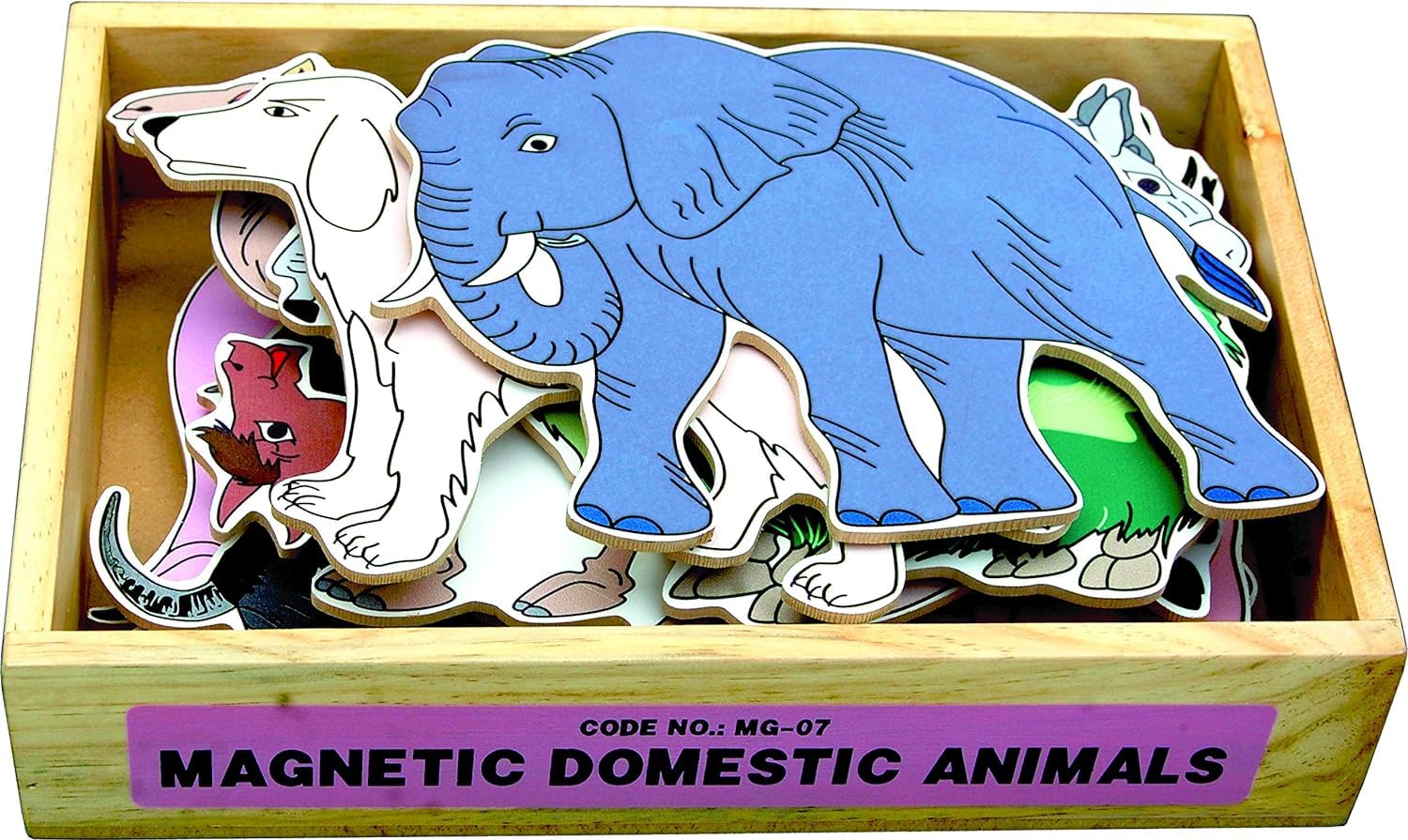 Maskeen Magnetic Domestic Animals Set – 15 Colorful & Fun Educational Pieces for Kids