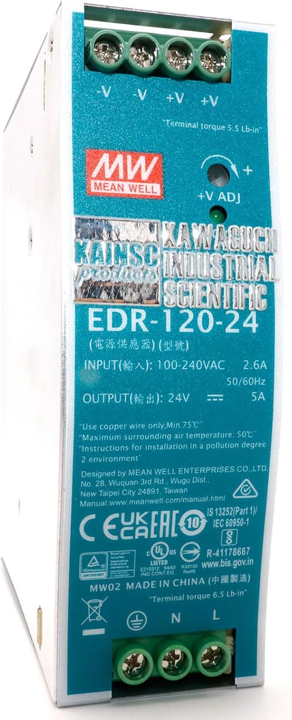 Mean Well EDR-120-24 DIN-Hutschienennetzteil – 24V DC, 5A, 120W