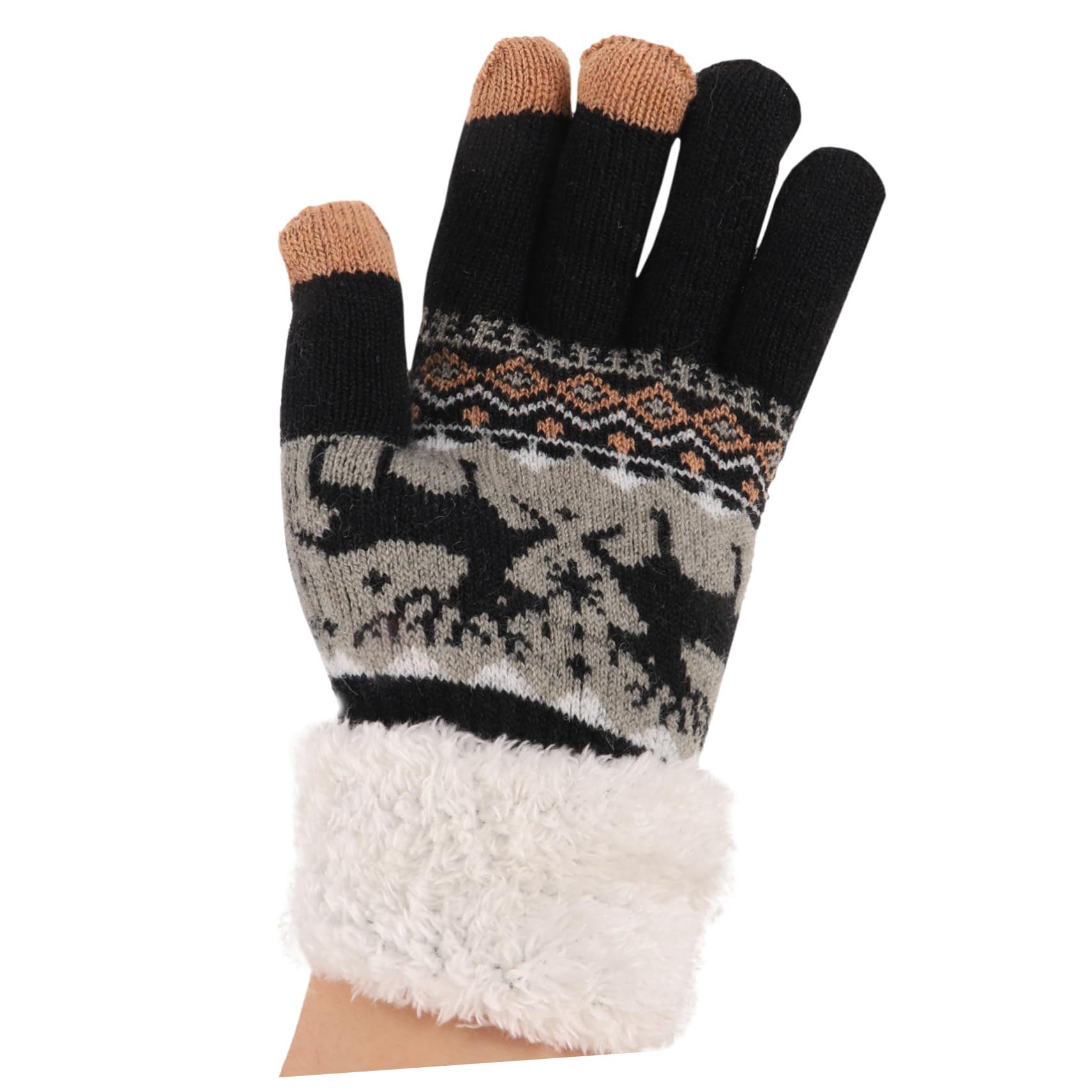 SHERCHPRY 3pares Guantes De Invierno De Gruesa Para Mujer Cálidos y Cómodos Frío Diseño De Dedos y Elástico