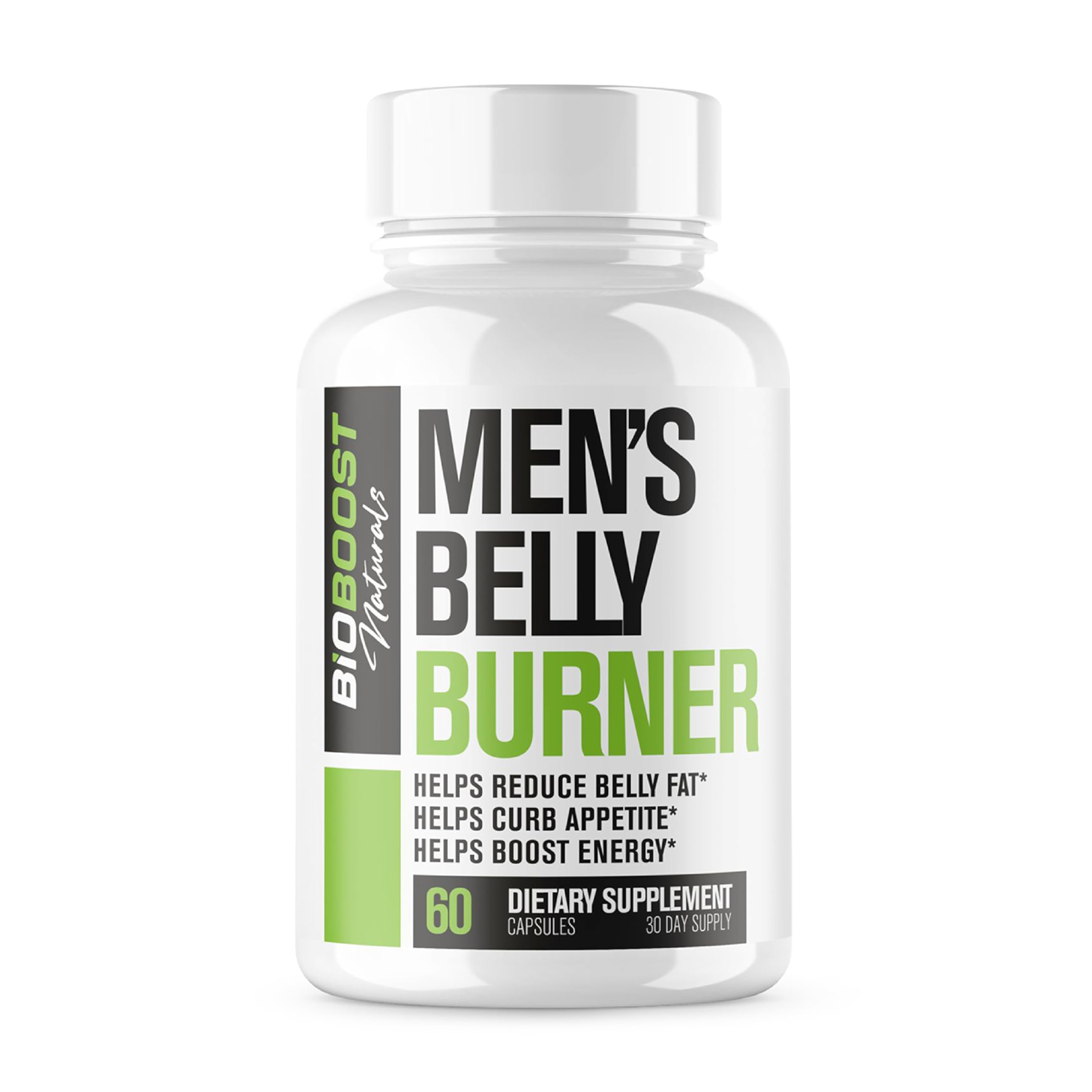 Men's Belly Fat Burner - Supports Healthy Pathways Associated with GLP-1 Activity - Promotes Weight Loss for Men, Helps Control Appetite/Cravings & Promotes Energy | 3rd Party Tested - 60 Capsules
