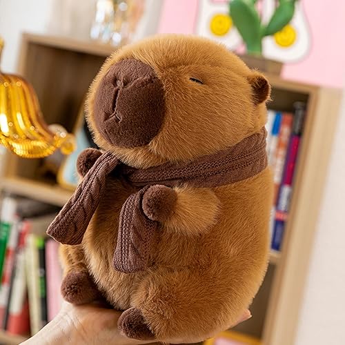 Miniatura 2 de Bonita almohada de peluche de Capybara, adorable animal de peluche Capybara para niños y adultos, 9.8 pulgadas, suave y esponjoso, almohada de