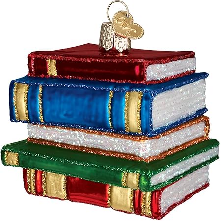 Old World Christmas Stack of Books Christmas Ornament