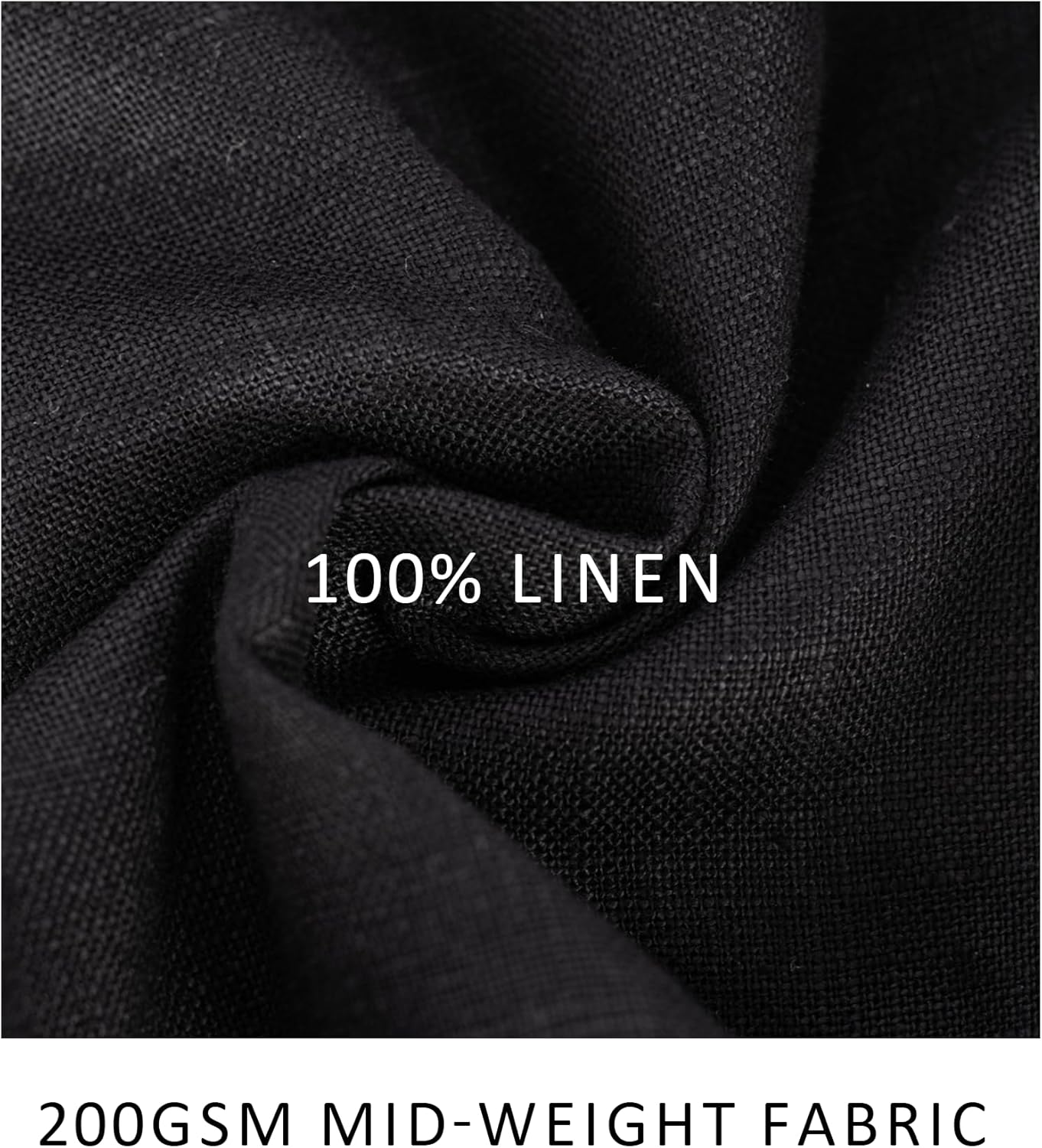 Men's 100% Linen Pants with Adjustable Slim Bilateral Elastic Bands Waist Tapered Fit Comfort Casual Trousers - Image 7