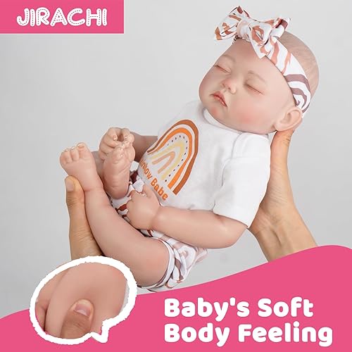 Miniatura 5 de Jirachi Muñecas de bebé Reborn realistas, de 18 pulgadas, adorable bebé de vinilo de cuerpo completo de la vida real, lindo bebé renacido realista