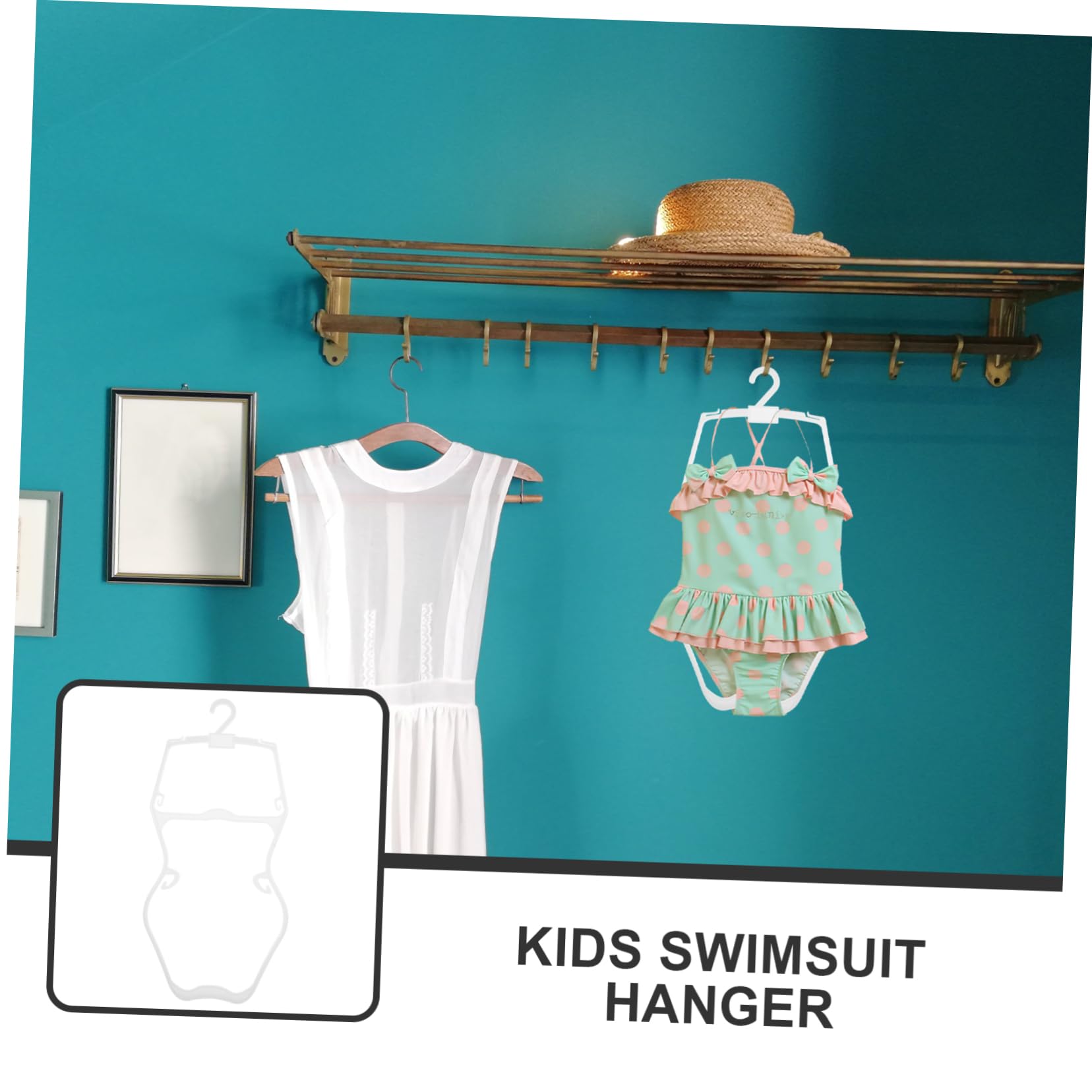 PRETYZOOM 5 Pcs Boys and Girls Swimwear Hangers Toddler Swimwear Racks Portable Plastic Hangers