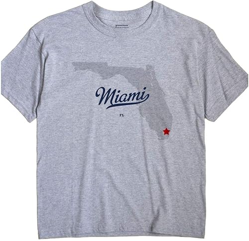 GreatCitees Miami Florida - Camiseta MAP GreatCitees Miami Florida - Camiseta MAP