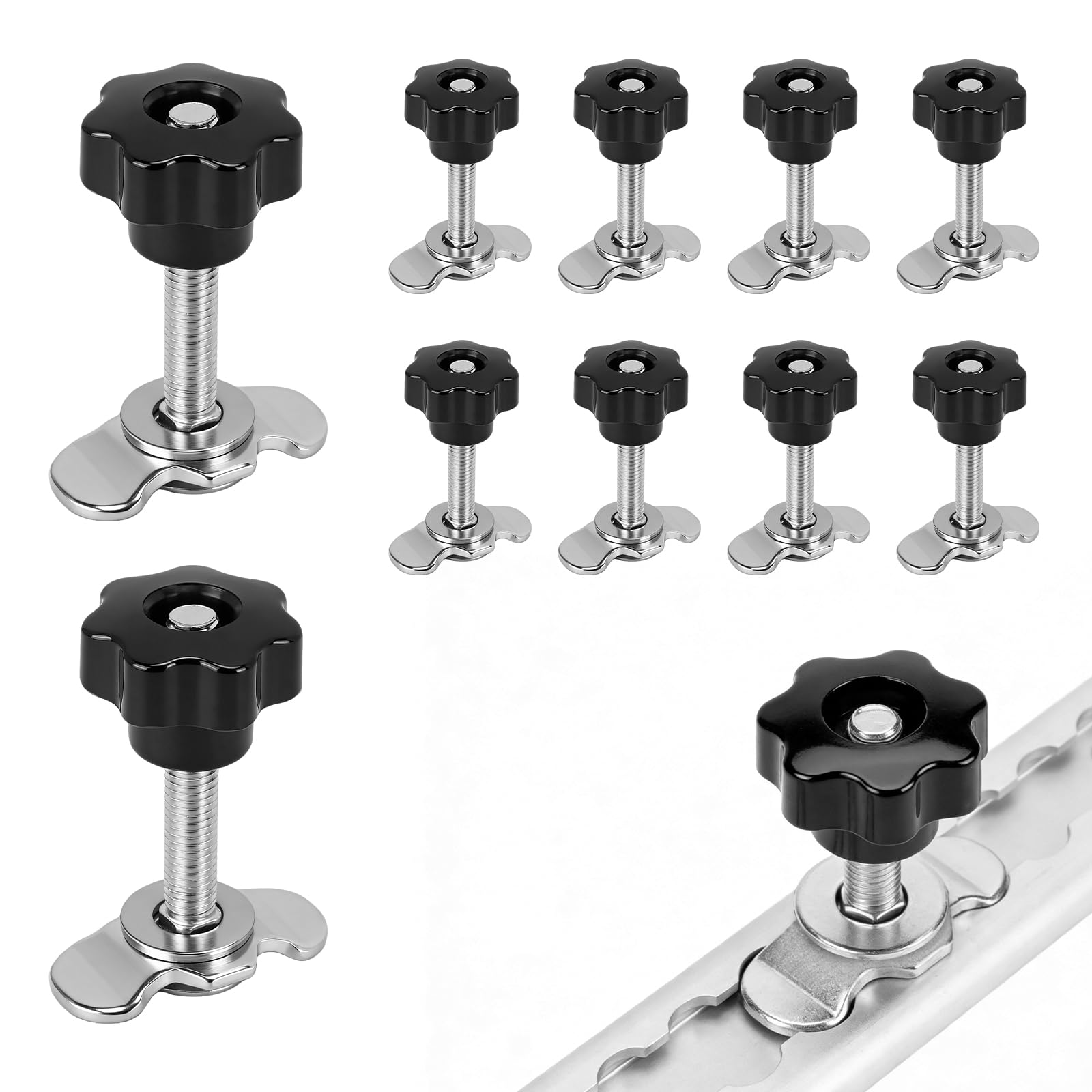 SAN LIKE 10 binari a vite per airline, M8 x 60, raccordo Airline Fitting Airline, colore nero