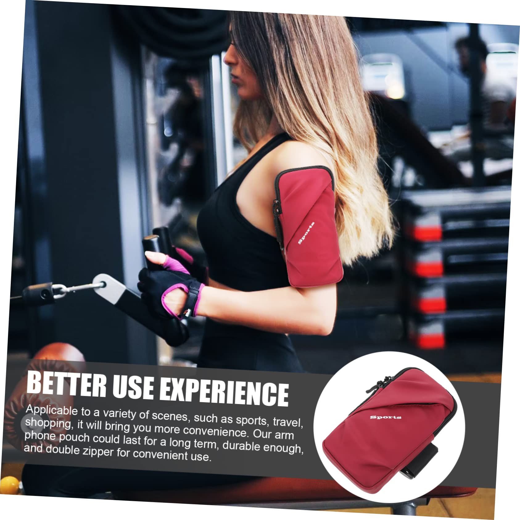 DOITOOL 4pezzi Armband Per Braccio e Fitness Per e Allenamenti All Compatibile Smartphone Dimensioni