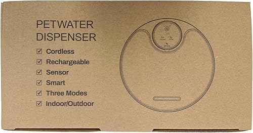 Miniatura 13 de Fuente de agua para gatos con baterías fuente inalámbrica para gatos de 108 oz3.2 L con sensor de movimiento Fuente de agua para mascotas - Batería