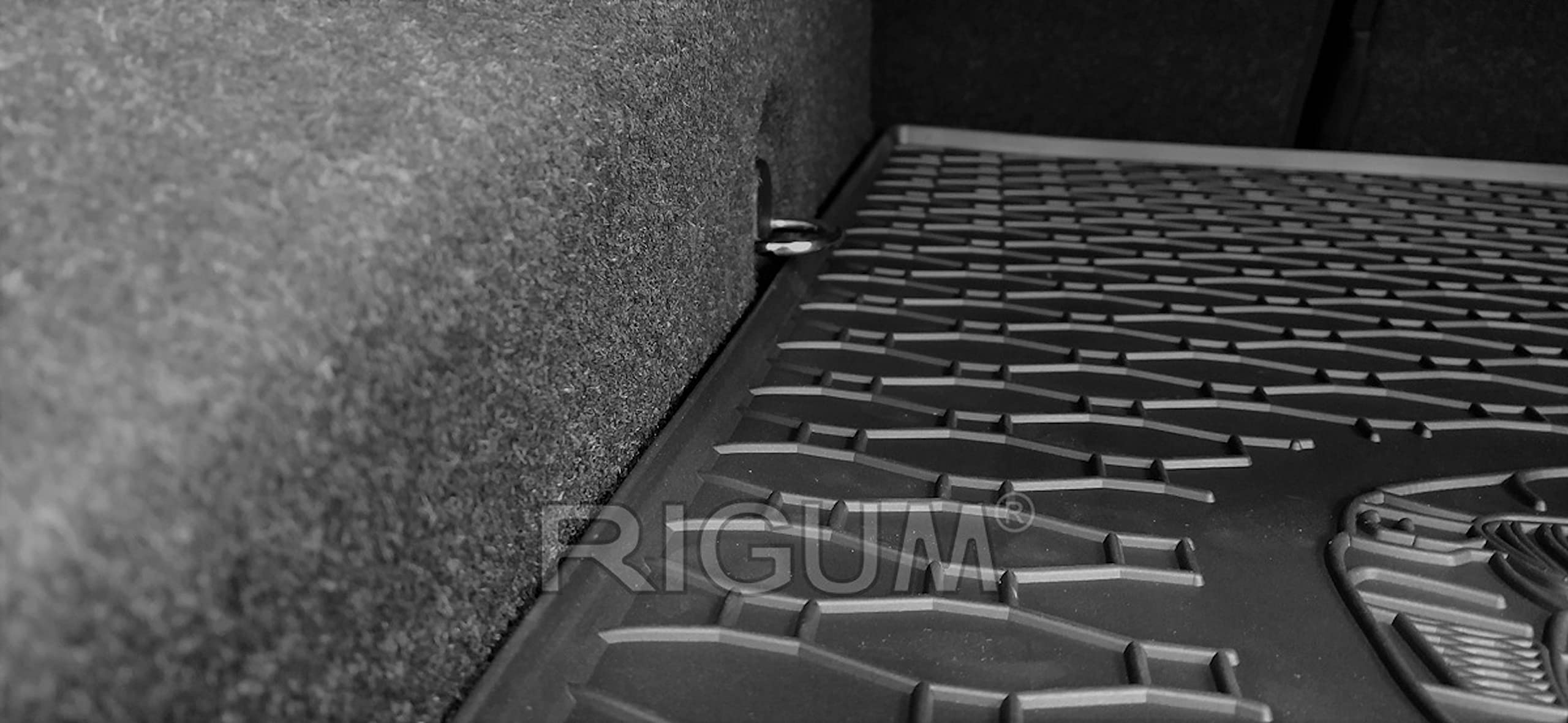 45B-434064 - Tappeto in gomma protezione bagagliaio, gomma inodore, su misura, compatibile con Tarraco 5 posti dal 2018-, Kodiaq 5 posti dal 2017-, Tiguan Allspace dal 2017