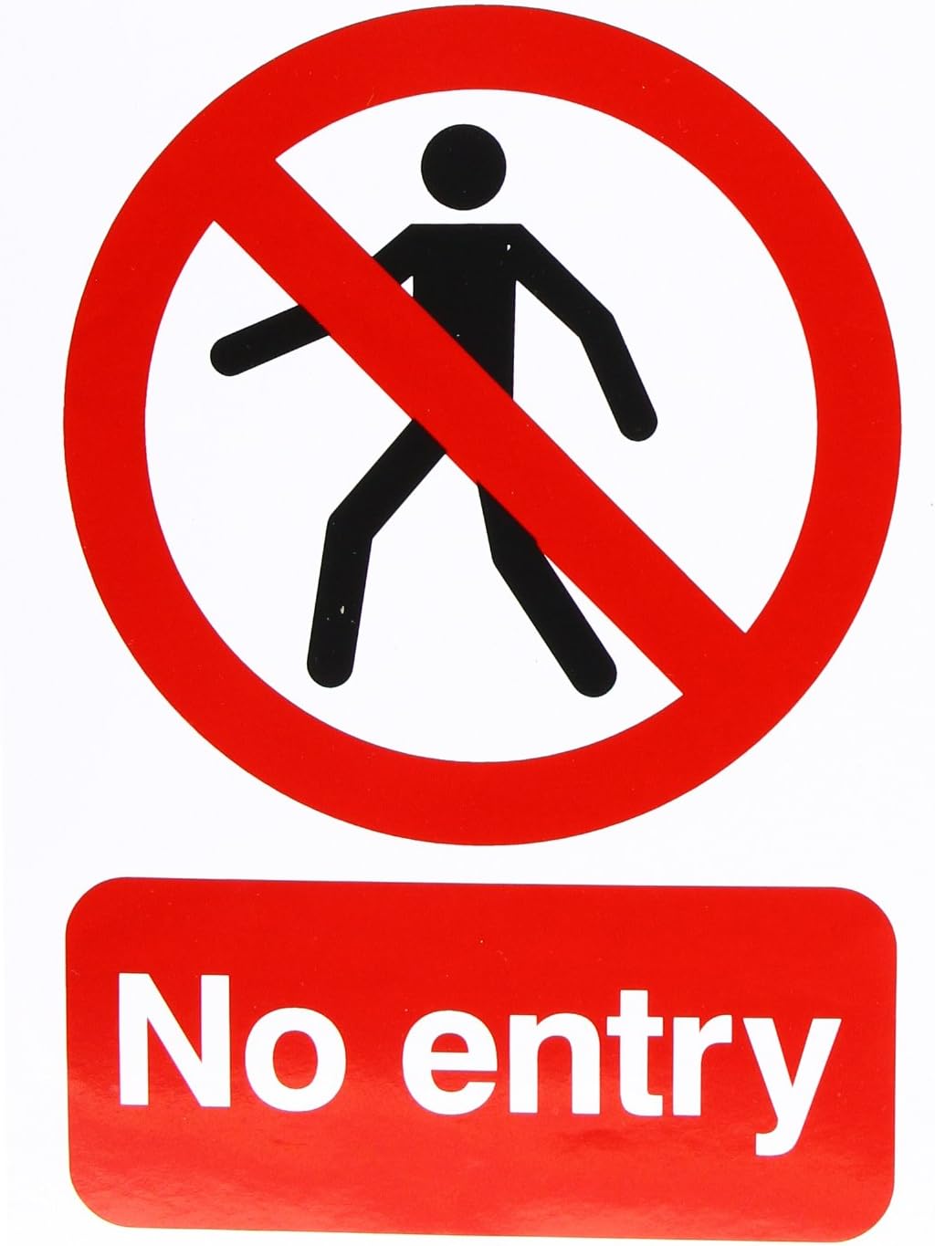 SR11190 ML01751S Warning Sign "No Entry", A5, Self-Adhesive