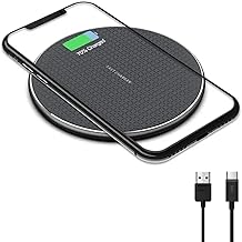 INDOTEAM Wireless Charger Pad | 15W Fast Wireless Charging Pad - Compatible with Samsung, iPhone and Other Qi Compatible Phones | Qi Wire-less Charger Adapter | 15W Fast Wire-less Charging Adaptor