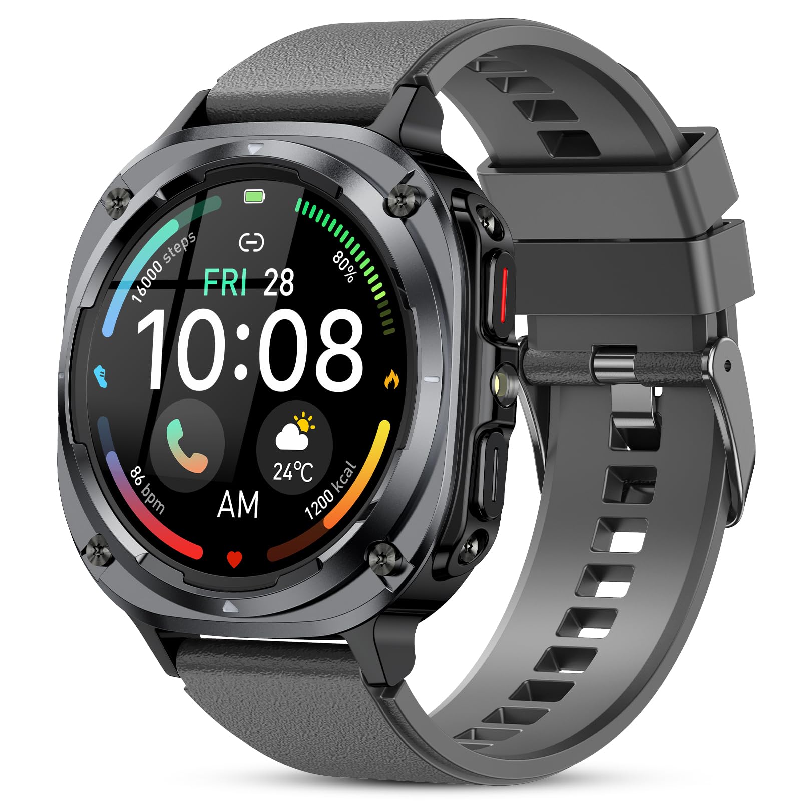 2025 SMARTWATCH UOMO Militare, 500Mah 1.46 HD Orologio Smartwatch Con Chiamata EUR 56,99