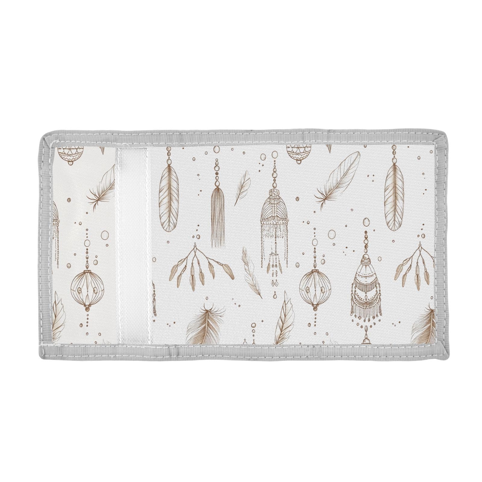 ALAZA Kids Wallets for Boys Girls Toddler Trifold Wallet Children Small Feather White with Zipper Coin Pocket