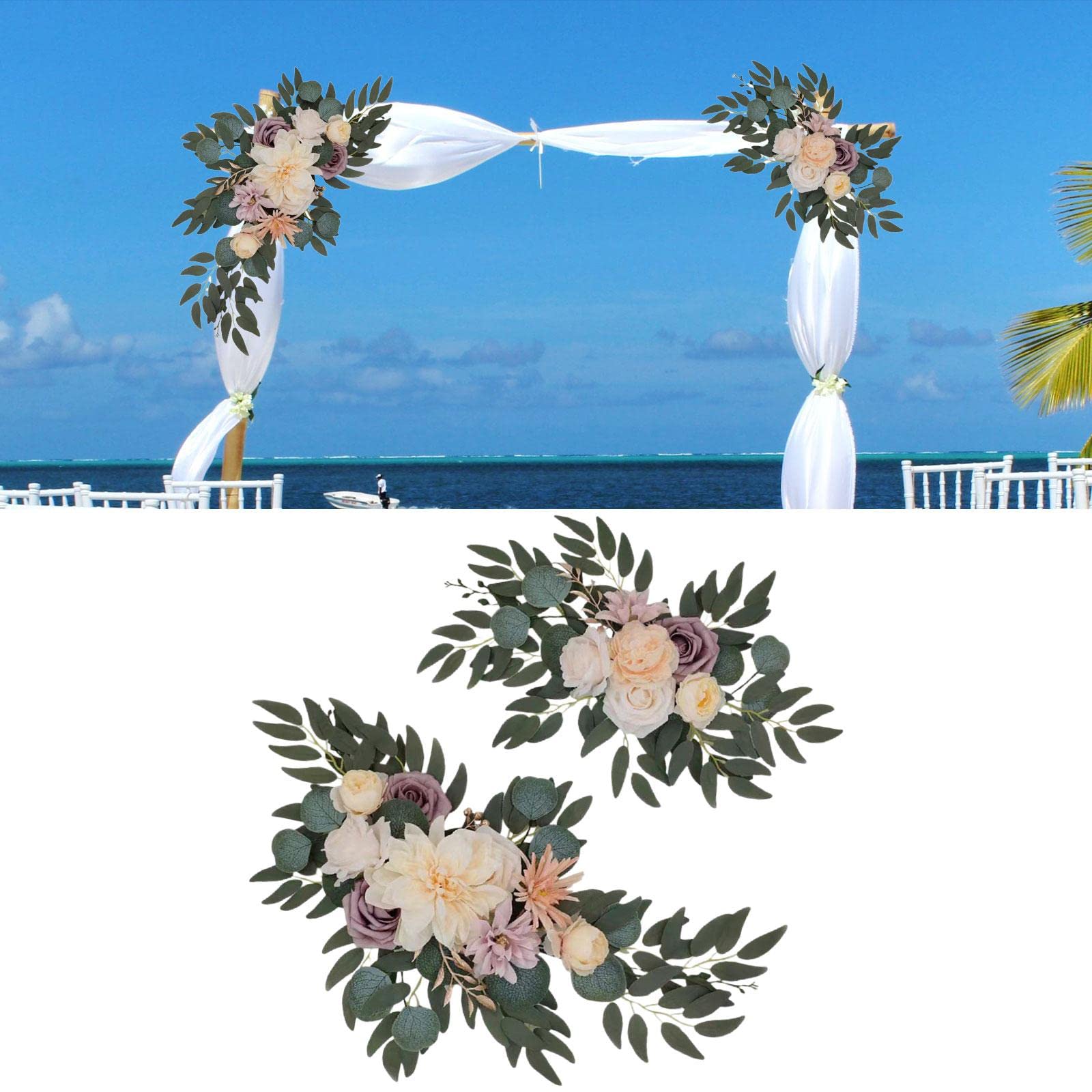 2 de Boda, Flores, Girasoles, Decoración, Estilo Rústico, para Puerta Trasera, Fiesta, Opción 3C