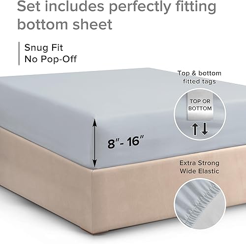 Miniatura 10 de CGK Unlimited - Sábana bajera ajustable, se adapta a colchones de hasta 16 pulgadas, extrasuave, sin arrugas, transpirable, tamaño California King,