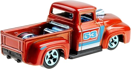 Miniatura 2 de Hot Wheels Vehículo fundido a presión 25 color naranja y azul 53 aniversario personalizado 56