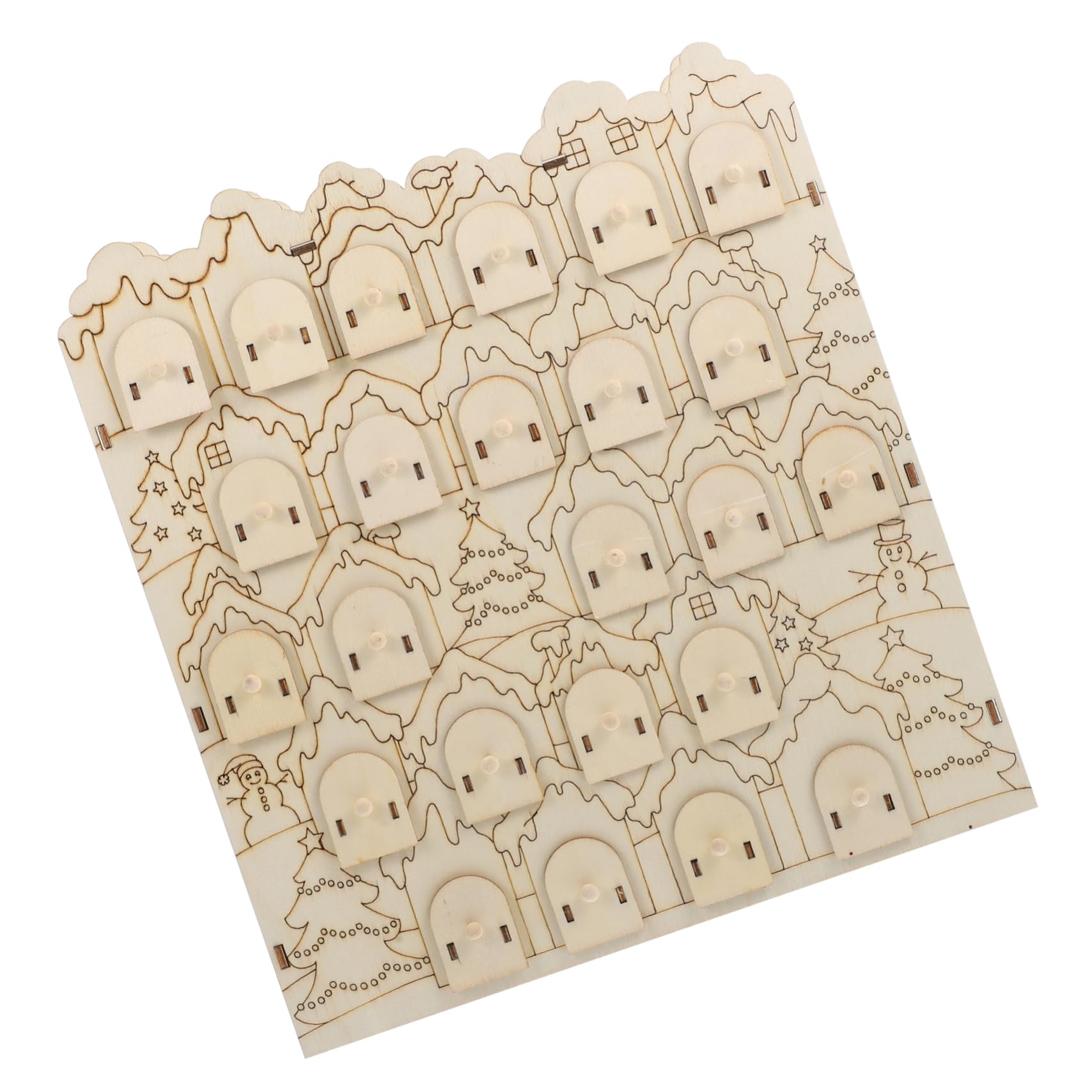 Calendrier de compte à rebours de Noël cadeau en bois pour invites et decoration festive bureau