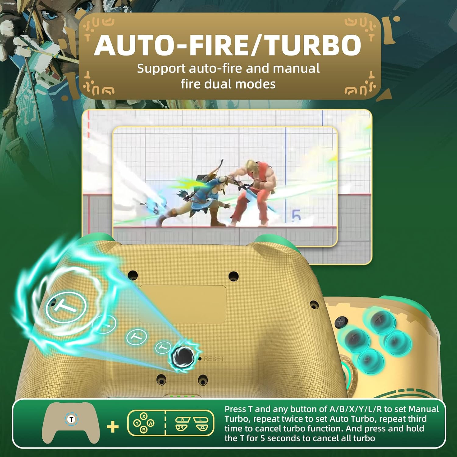 IINE Wireless Pro Controller Turbo function explanation