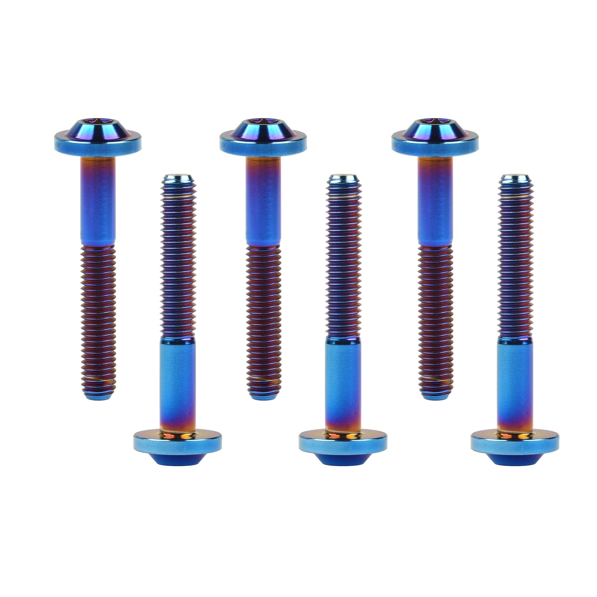 DWAMMEBRS Bolt T25 Torx Screws M5x10 12 15 20 25 30 35mm Corrosion Bolts for Cycling Motorcycle Automotive(Burn Blue,M5x35mm)