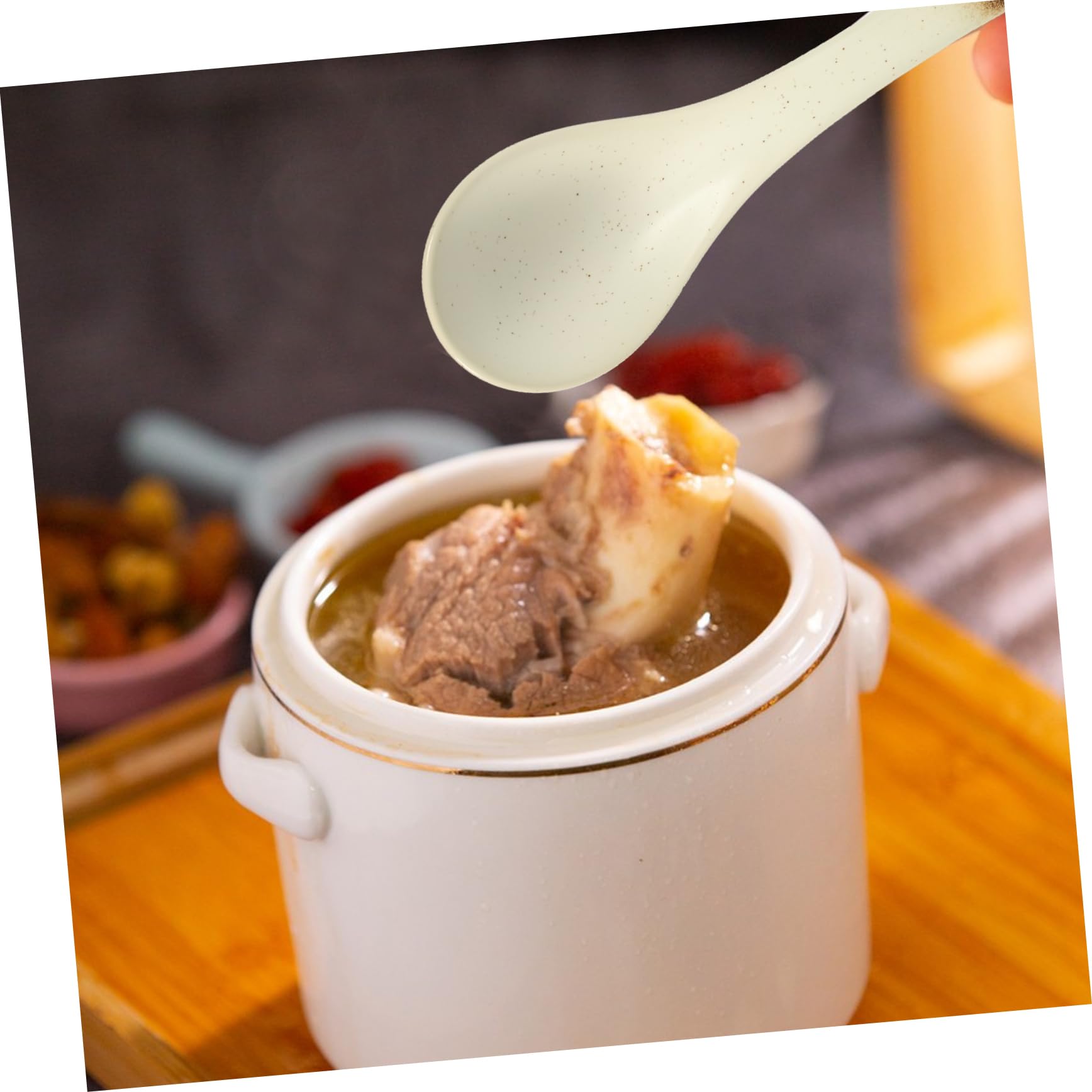 Cuchara de Cerámica para Sopa, 5 Piezas, Estilo Japonés