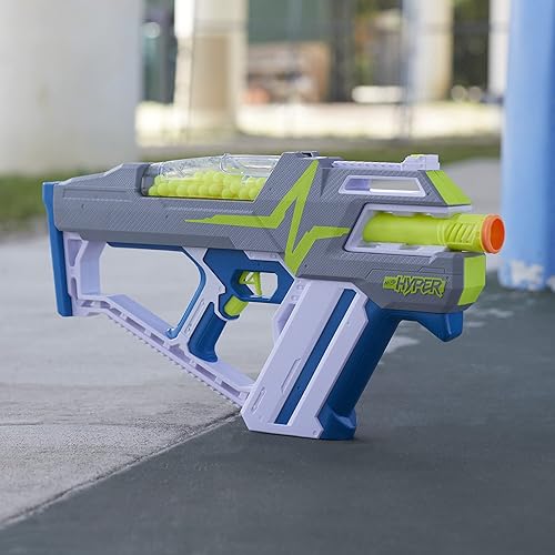 Miniatura 9 de NERF Hyper Mach-100 lanzador totalmente motorizado 80 hiperrondas gafas velocidad de hasta 110 FPS fácil de recargar soporta hasta 100 rondas
