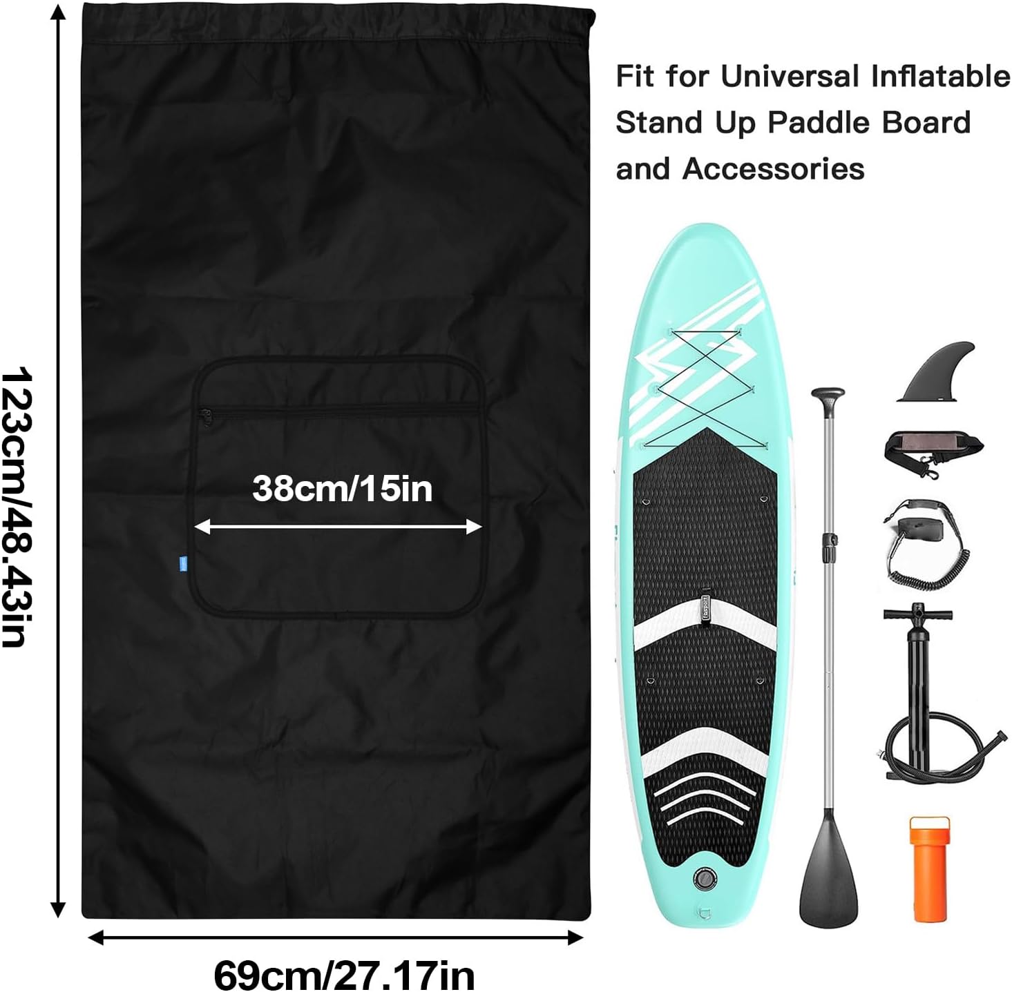 Surfboard Sock - 123x69x0.5cm Surfboards Sock Bag, Lightweight Paddleboard Bags, Lightweight Surf Board Bag, Travel Surfboard Protector, Paddleboarding Equipment For Outdoor Airplane Car Truck Men