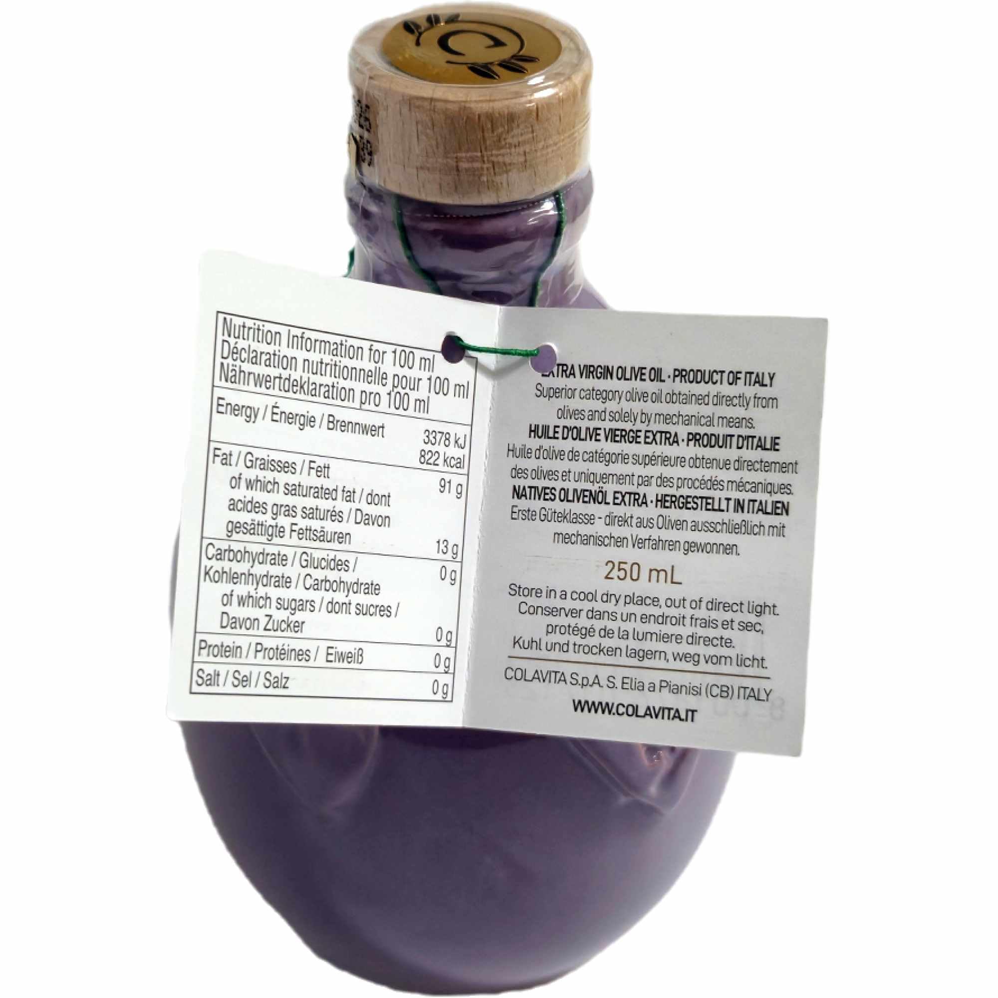 usy Bundle für Colavita Olivenöl Extra Vergine Extra natives Olivenöl in Keramik Amphore 3er Pack (3x3x250ml) + usy Block