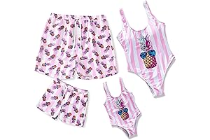 Family Matching Pineapple Printed Swimsuit