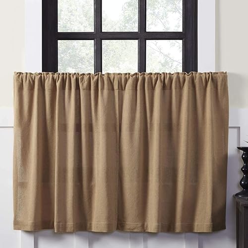 Burlap Cafe Curtains Amazon Com