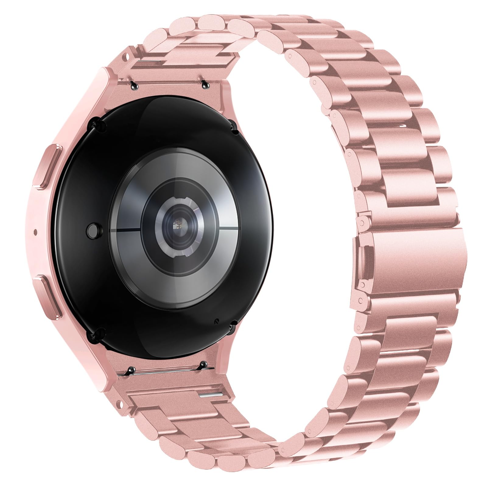 SUNDAREE Compatibile con Cinturino Samsung Galaxy Watch 5 40MM/Galaxy Watch 4 40MM,Rosa No Gap Metallo Acciaio Orologio Cinturini Ricambio per Galaxy Watch 5 40MM SM-R900/Watch 4 40MM SM-R860