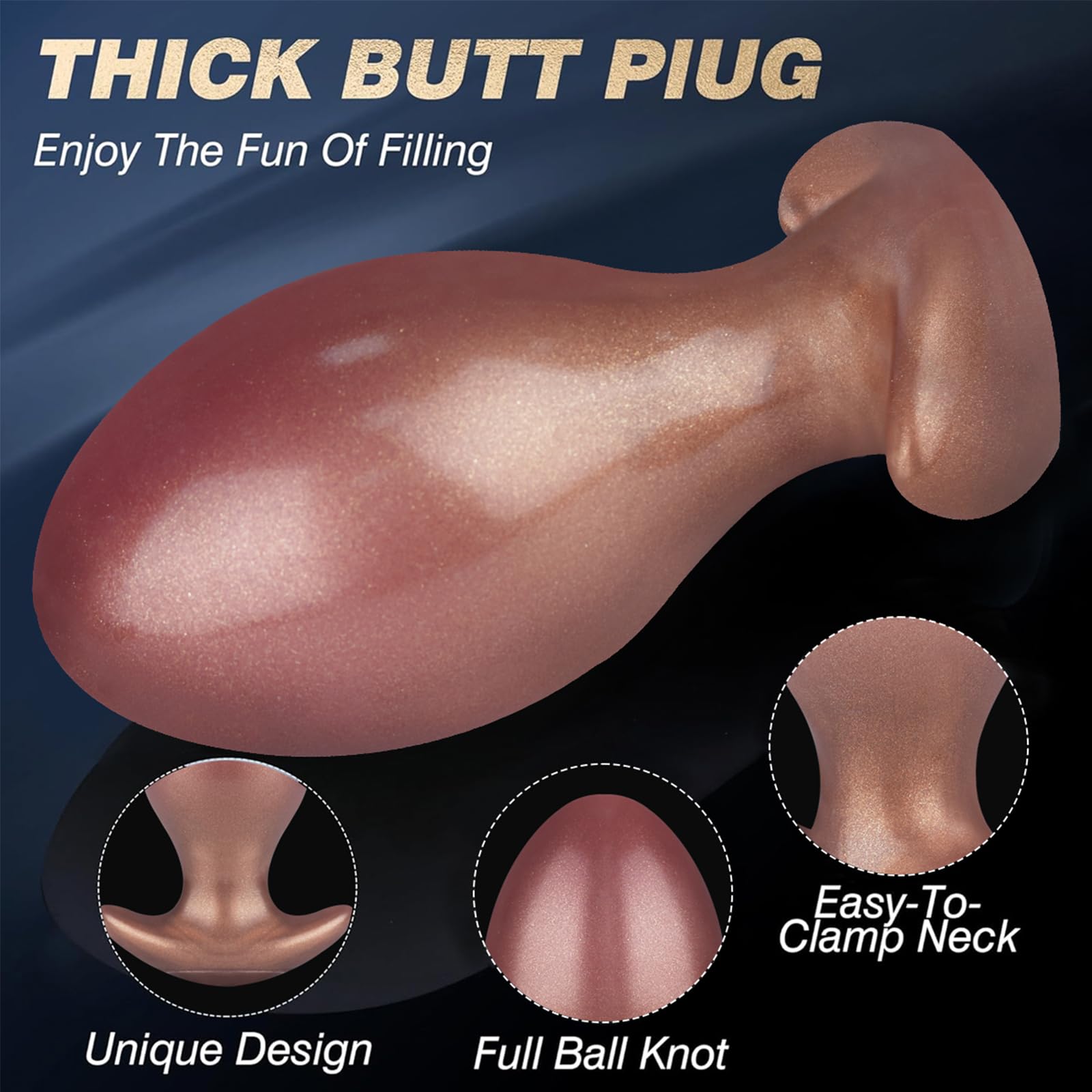 AMAZBEE Plug anal de silicona Monster Egg Expansor anal en forma de T Entrenador de próstata con forma de huevo de dragón Juguete sexual para hombres y mujeres (L)