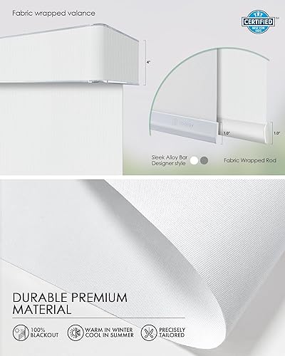 Miniatura 10 de Yoolax Persianas de puerta corredera inteligentes XL personalizadas, persianas verticales opacas de tela para puertas de cristal. Divisor de