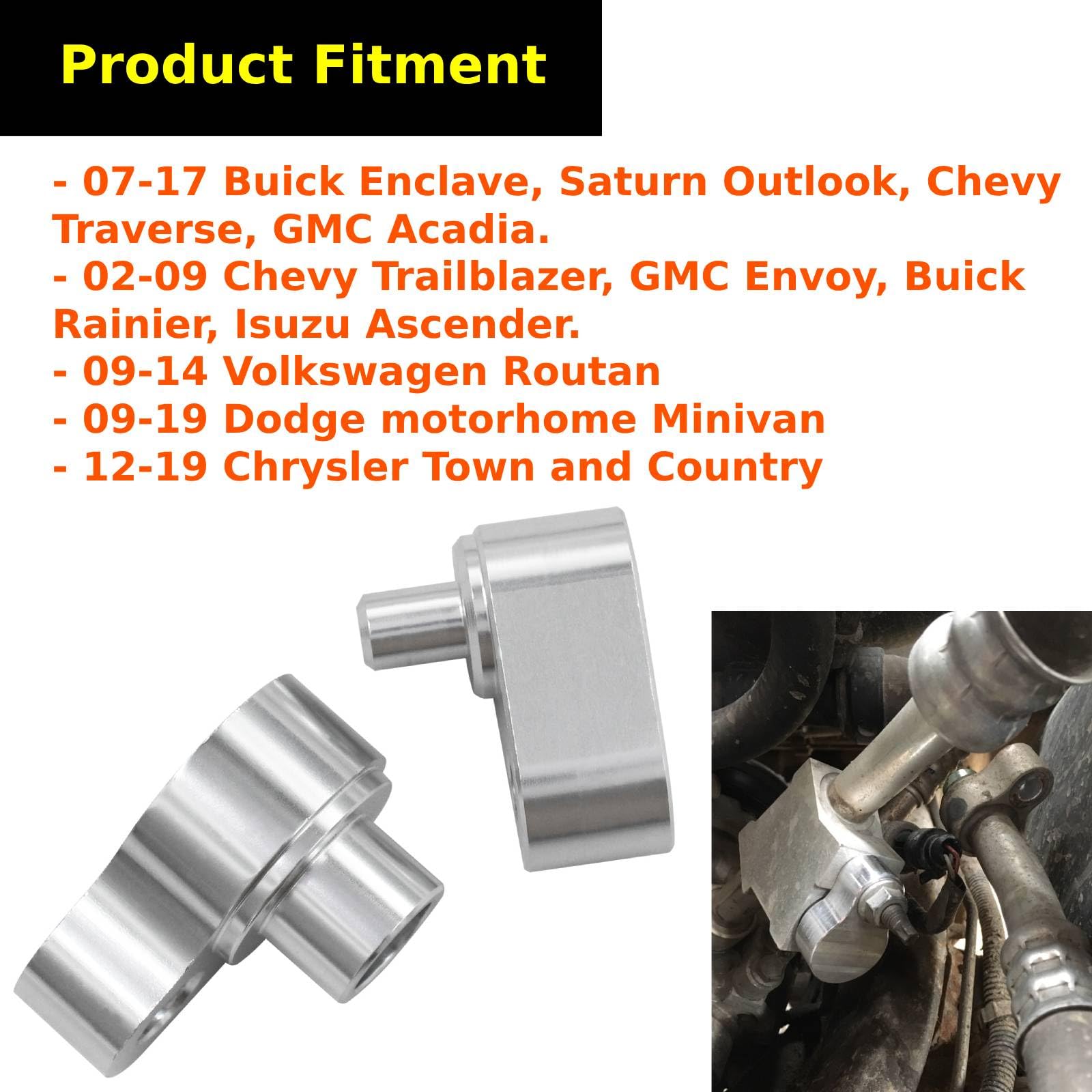 Kit di ricambio per aria condizionata posteriore A/C Block Off per Chevy Traverse 2007-2015, Trailblazer GMC AcadiaBuick EnclaveChrysler Town Country