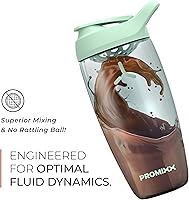 Vista 5 de Promixx Pursuit - Botella mezcladora de proteínas (32 onzas) – Mezclador silencioso sin bola, tapa a prueba de fugas, BPA/BPS y ECOZEN sin ftalatos