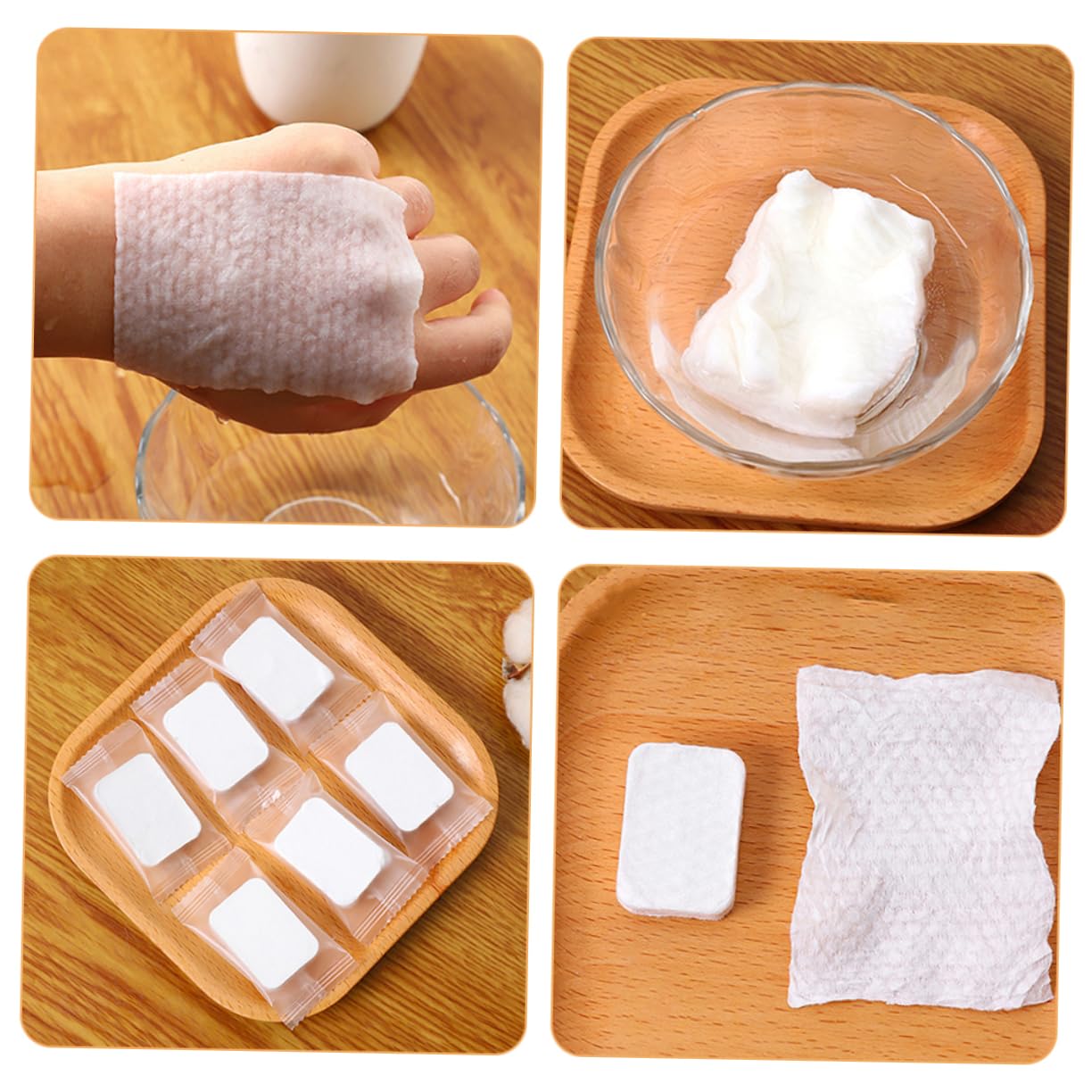 1packung Compressed Facial Cleansing Pads Gewebte Makeup Pads Für Effektive Gesichtsreinigung Sanft Zur Haut Für Make-up Entfernen Und Hautpflege