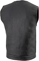 Vista 49 de Milwaukee Leather Chaleco de cuero premium para motociclista estilo club para hombre LKM SH