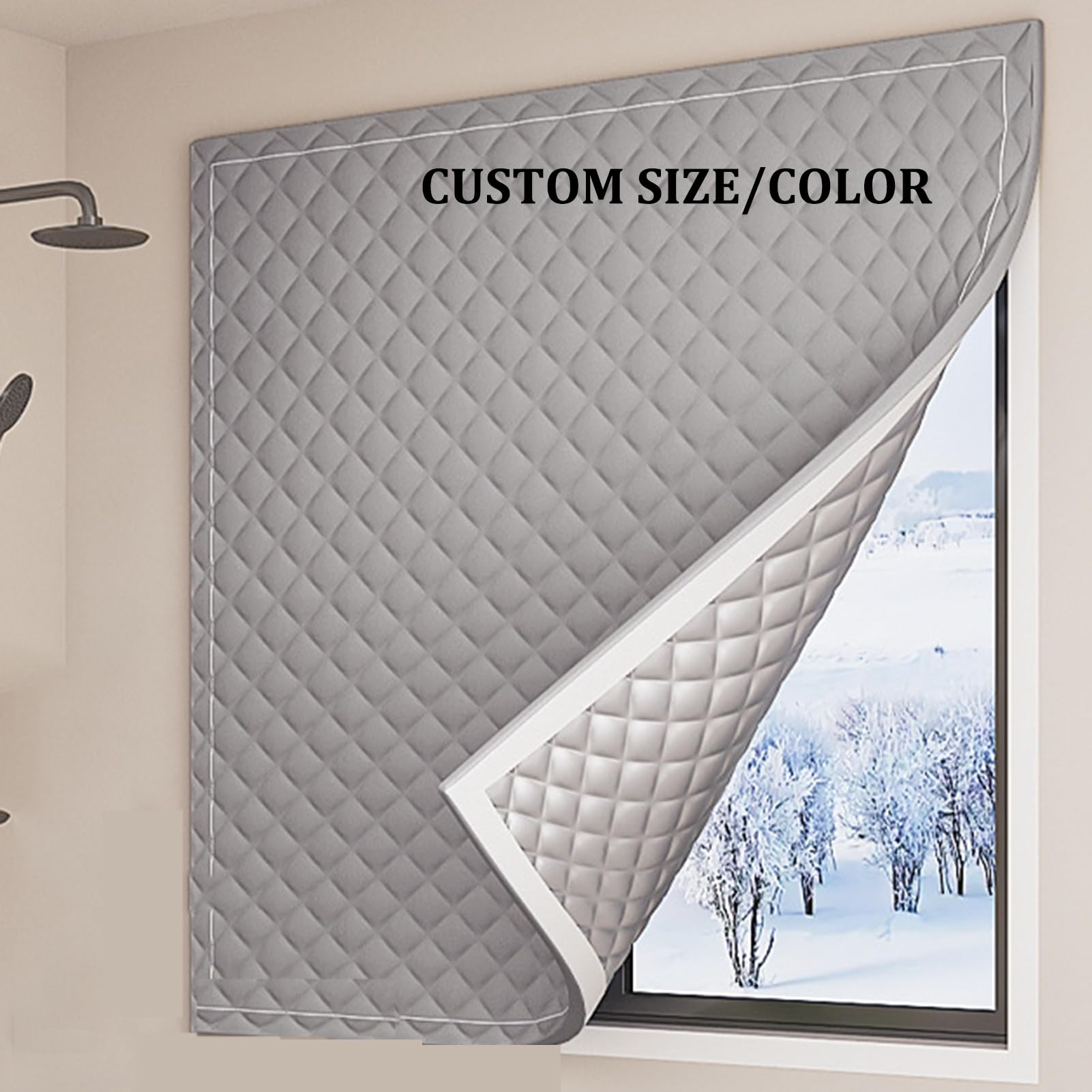 Generico Aislamiento De Ventanas a Medida,Película Térmica Gruesa para Ventanas contra El Frío,Kit De Sellado De Ventanas,Protección contra Corrientes De Aire Y Humedad, Paraapartamento