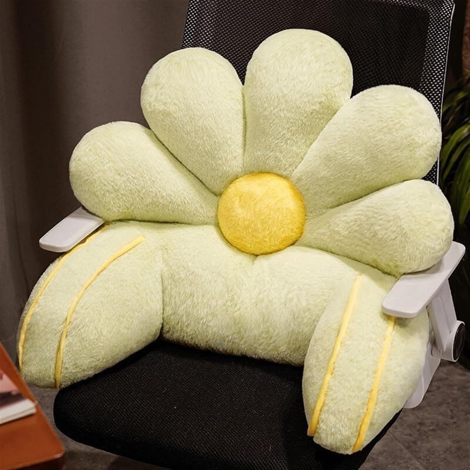 Uoxhfdh Green Breathable Lumbar Cushion Cartoon Pillows For Chair And Sofa Relaxation Pillow For Back Support(,45 * 65Cm)