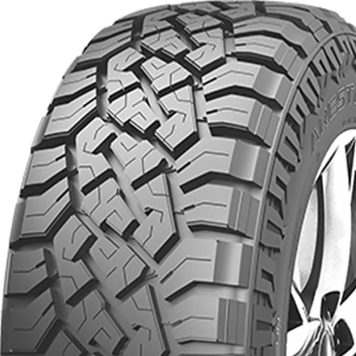 Arisun Aresta R/T ZG07 All-Terrain Mud Off-Road Light Truck Radial Tire-33X12.50R20LT 33X12.50X20 33X12.50-20 114Q Load Range E LRE 10-Ply BSW Black Side Wall