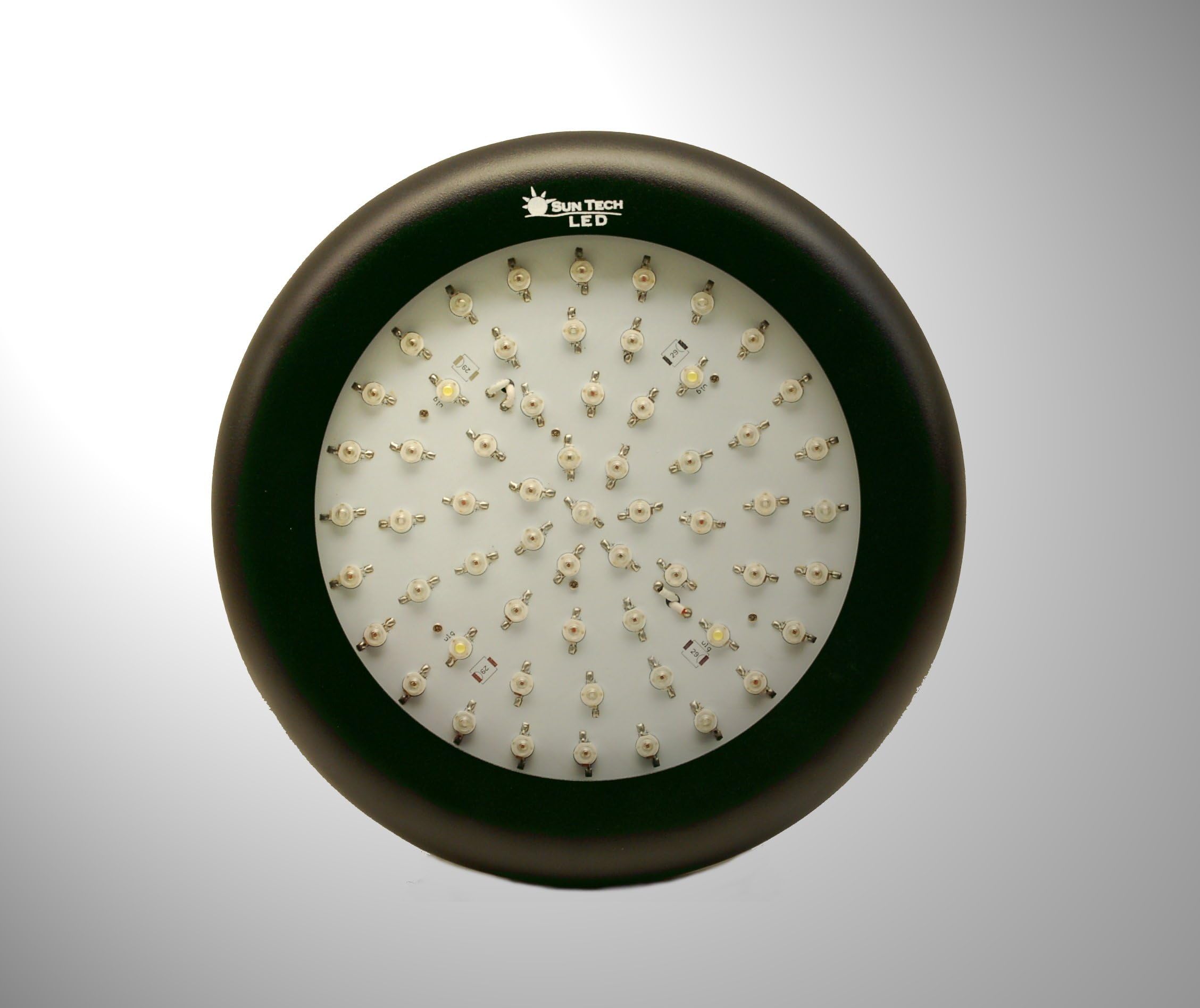 SUNTech LED 180 Watt UFO LED Grow Light with Optimal 9-Band with Infrared (IR) and Ultraviolet (UV) - 3 Watt Chips - All in One for Veg and Flower