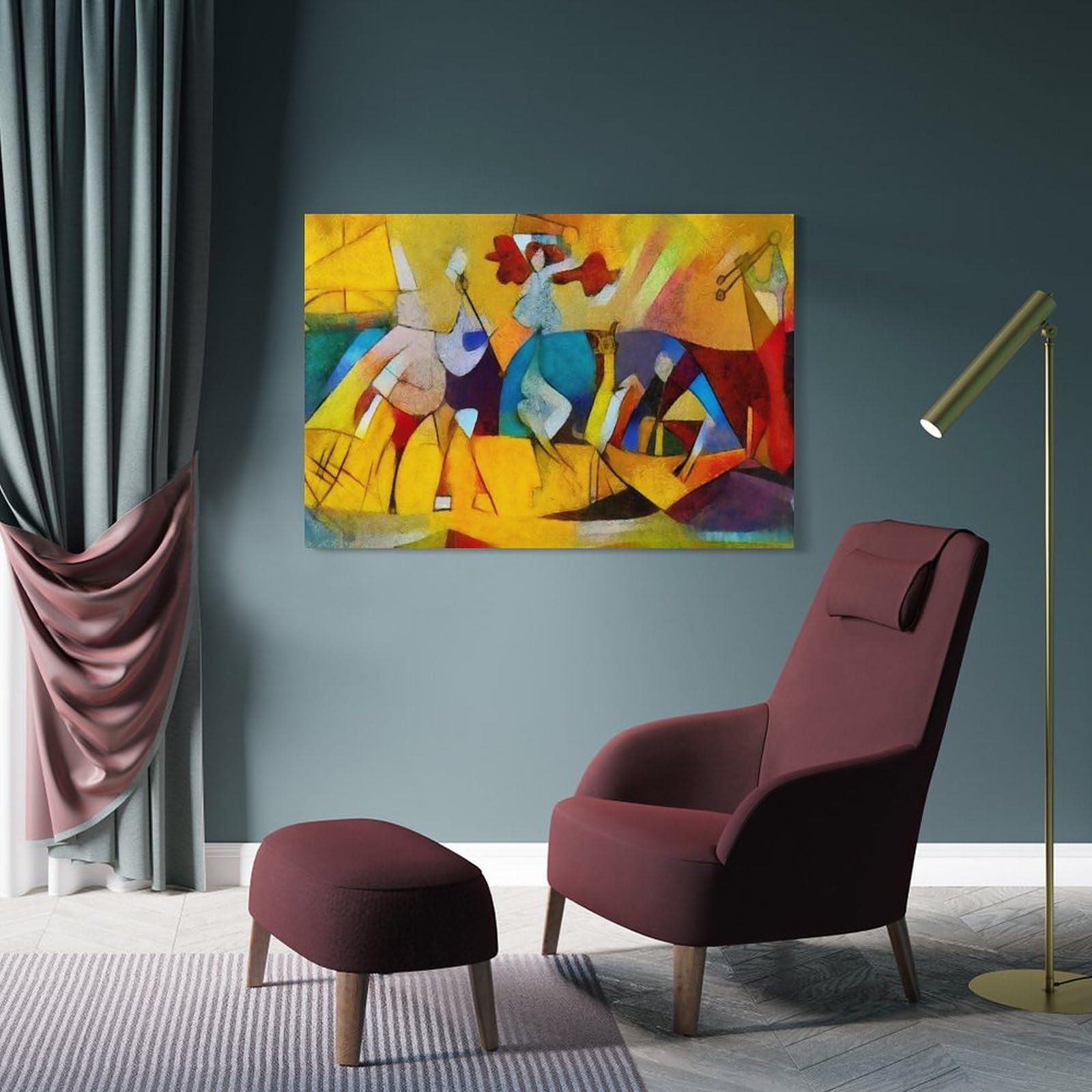 Amazon.co.jp: 現代抽象ピカソ有名なキャンバス絵画パブロ・ピカソ
