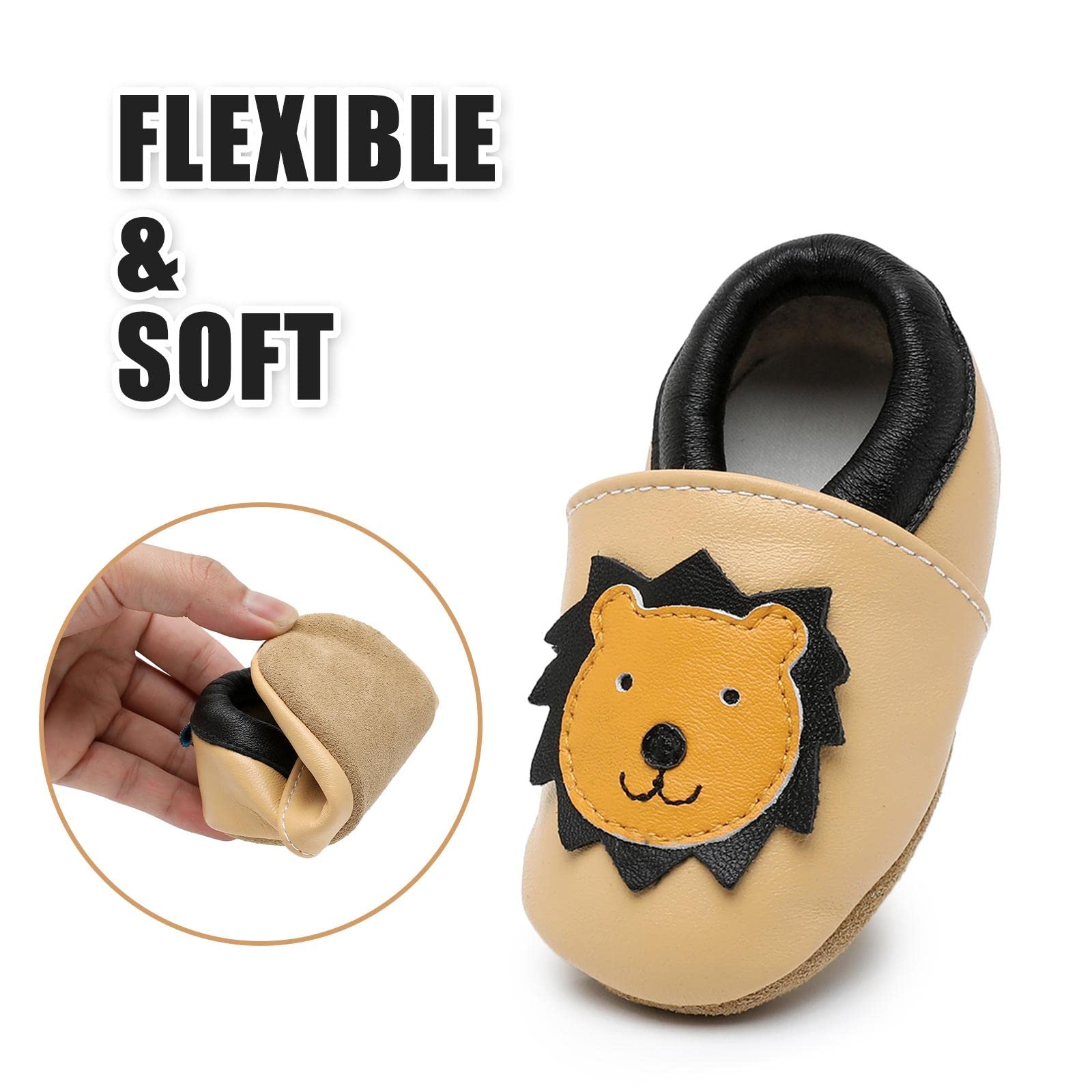 Neonata Scarpe Scarpine Primi Passi Morbida de Bambina Scarpe da Bambino in Scamosciata Pelle Cartone Animato 0 a 24 Mesi