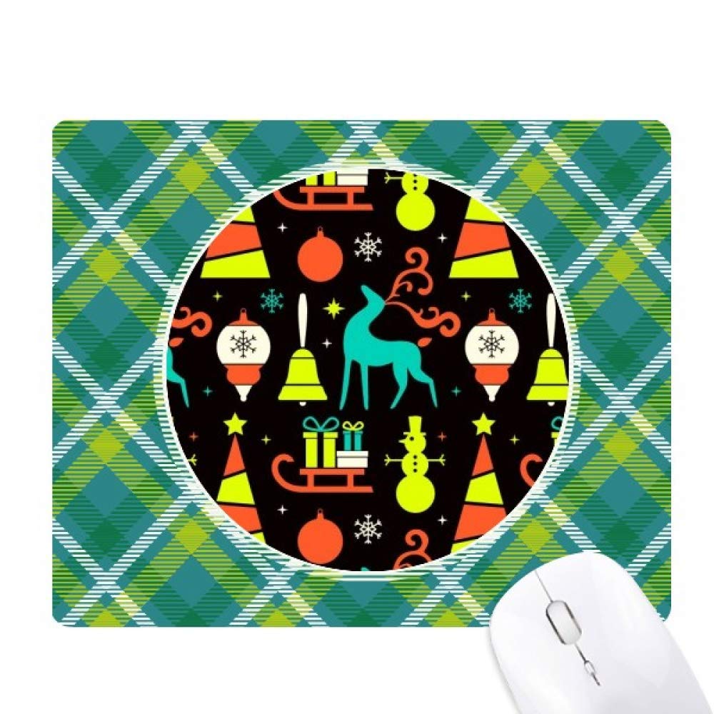 Tapis de souris vert pixel Noël Bell pour éviter les glissements de souris